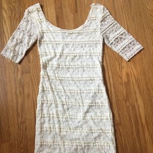H&M White Lace bodycon dress